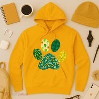 Cute Funny St Patrick's Day Patterns Pet Animal Paw Hoodie thumb 3