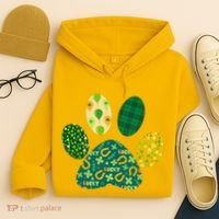 Cute Funny St Patrick's Day Patterns Pet Animal Paw Hoodie thumb 4