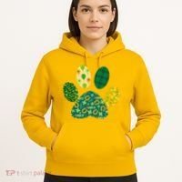 Cute Funny St Patrick's Day Patterns Pet Animal Paw Hoodie thumb 5