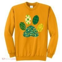 Cute Funny St Patrick's Day Patterns Pet Animal Paw Sweatshirt thumb 0