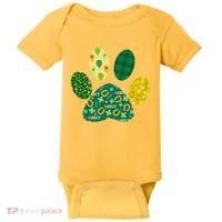 Cute Funny St Patrick's Day Patterns Pet Animal Paw Baby Bodysuit thumb 0