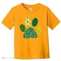 Cute Funny St Patrick's Day Patterns Pet Animal Paw Toddler T-Shirt thumb 0