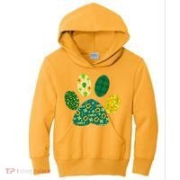 Cute Funny St Patrick's Day Patterns Pet Animal Paw Kids Hoodie thumb 0