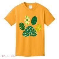 Cute Funny St Patrick's Day Patterns Pet Animal Paw Kids T-Shirt thumb 0