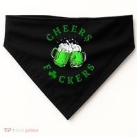 Cheers Fuckers St Patricks Day Beer Drinking USA-Made Doggie Bandana thumb 0