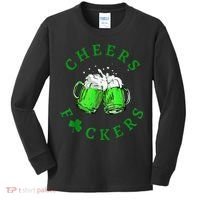 Cheers Fuckers St Patricks Day Beer Drinking Kids Long Sleeve Shirt thumb 0