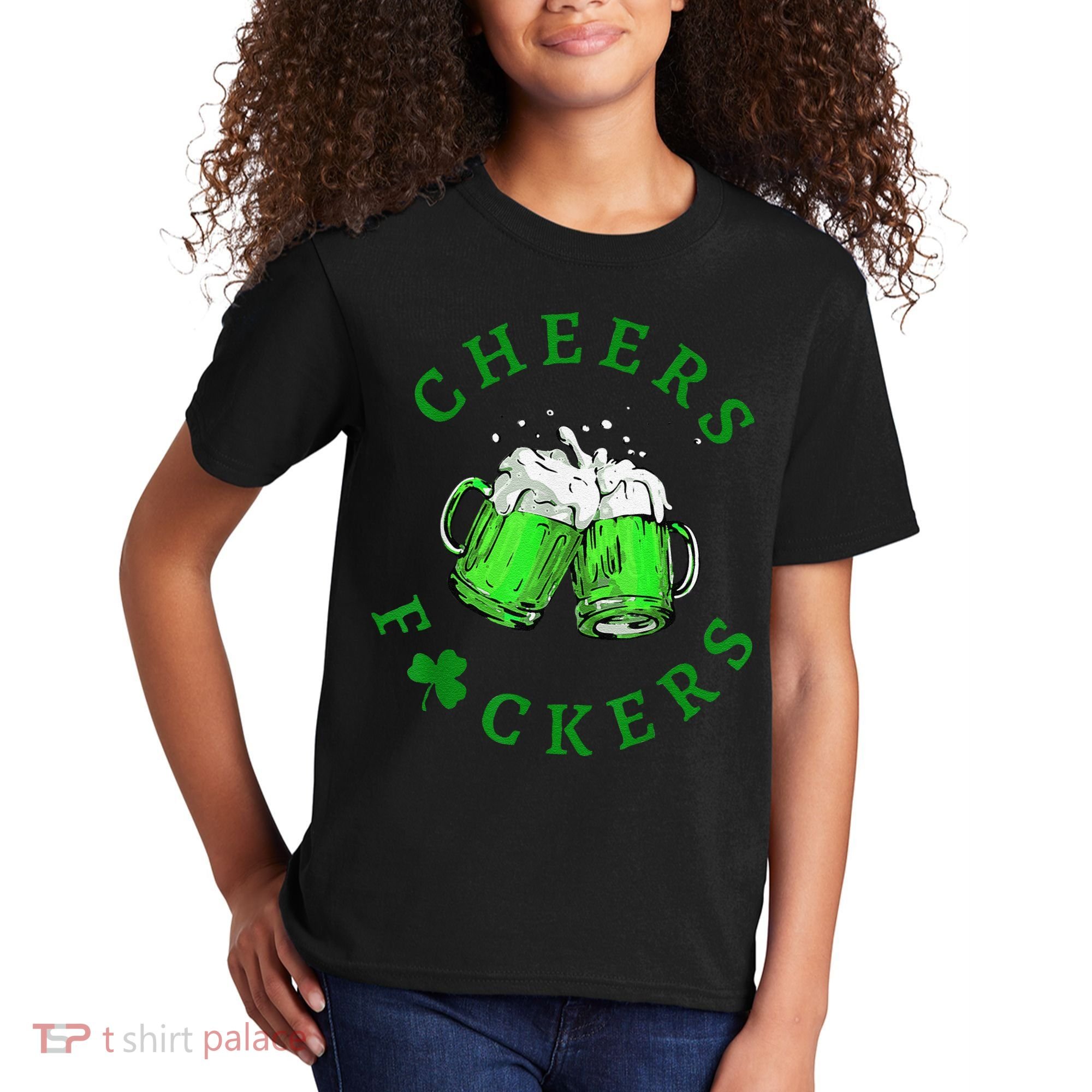 Cheers Fuckers St Patricks Day Beer Drinking Kids T-Shirt