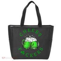 Cheers Fuckers St Patricks Day Beer Drinking Tote Bag thumb 0