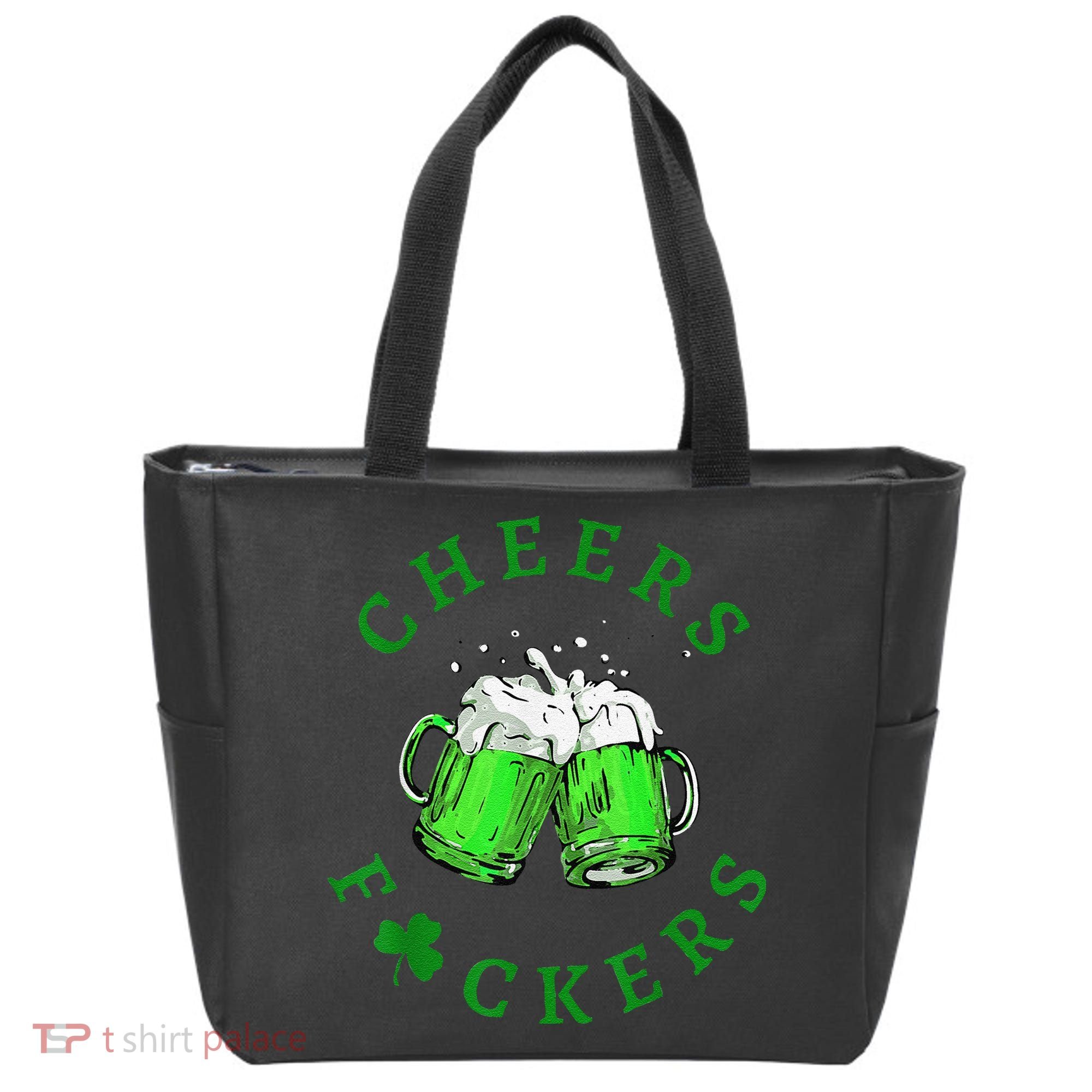 Cheers Fuckers St Patricks Day Beer Drinking Tote Bag