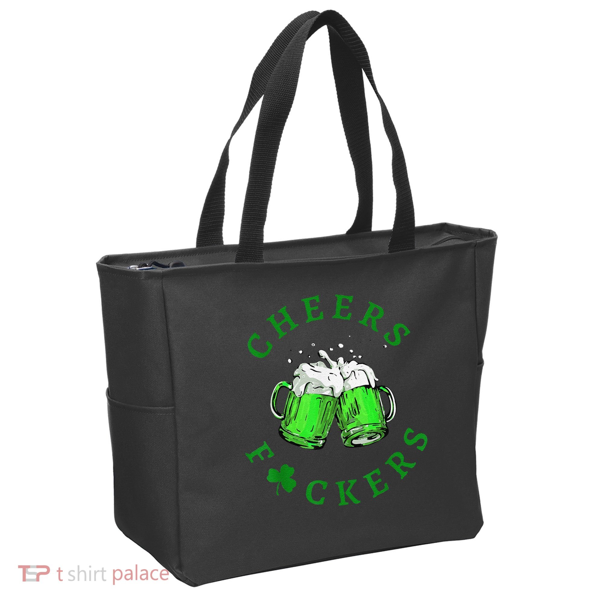 Cheers Fuckers St Patricks Day Beer Drinking Tote Bag