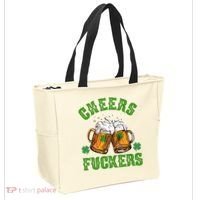 Cheers Fuckers St Patrick's Day Beers Festive Tote Bag thumb 2