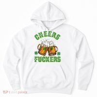 Cheers Fuckers St Patrick's Day Beers Festive Hoodie thumb 0