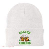 Cheers Fuckers St Patrick's Day Beers Festive Beanie thumb 0
