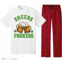 Cheers Fuckers St Patrick's Day Beers Festive Pajama Set thumb 0