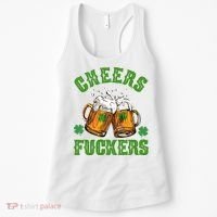 Cheers Fuckers St Patrick's Day Beers Festive Women's Tank Top thumb 0