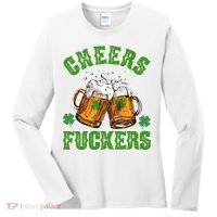 Cheers Fuckers St Patrick's Day Beers Festive Women's Long Sleeve Shirt thumb 0