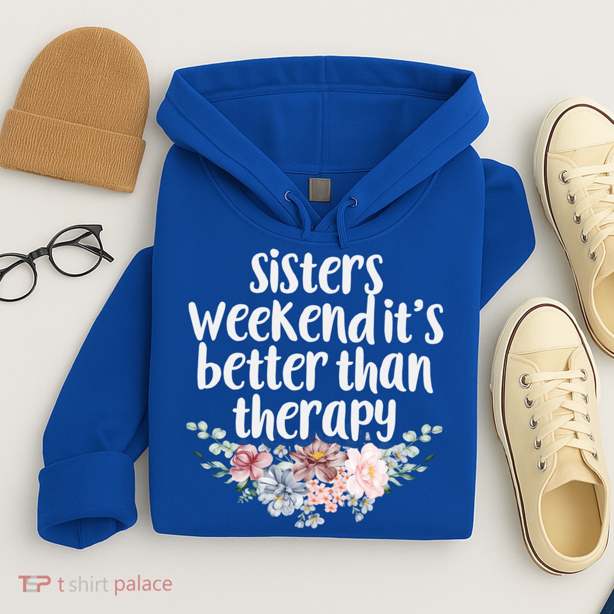 Cute Floral Sisters Weekend It's Better Than Therapy Travel Great Gift Hoodie