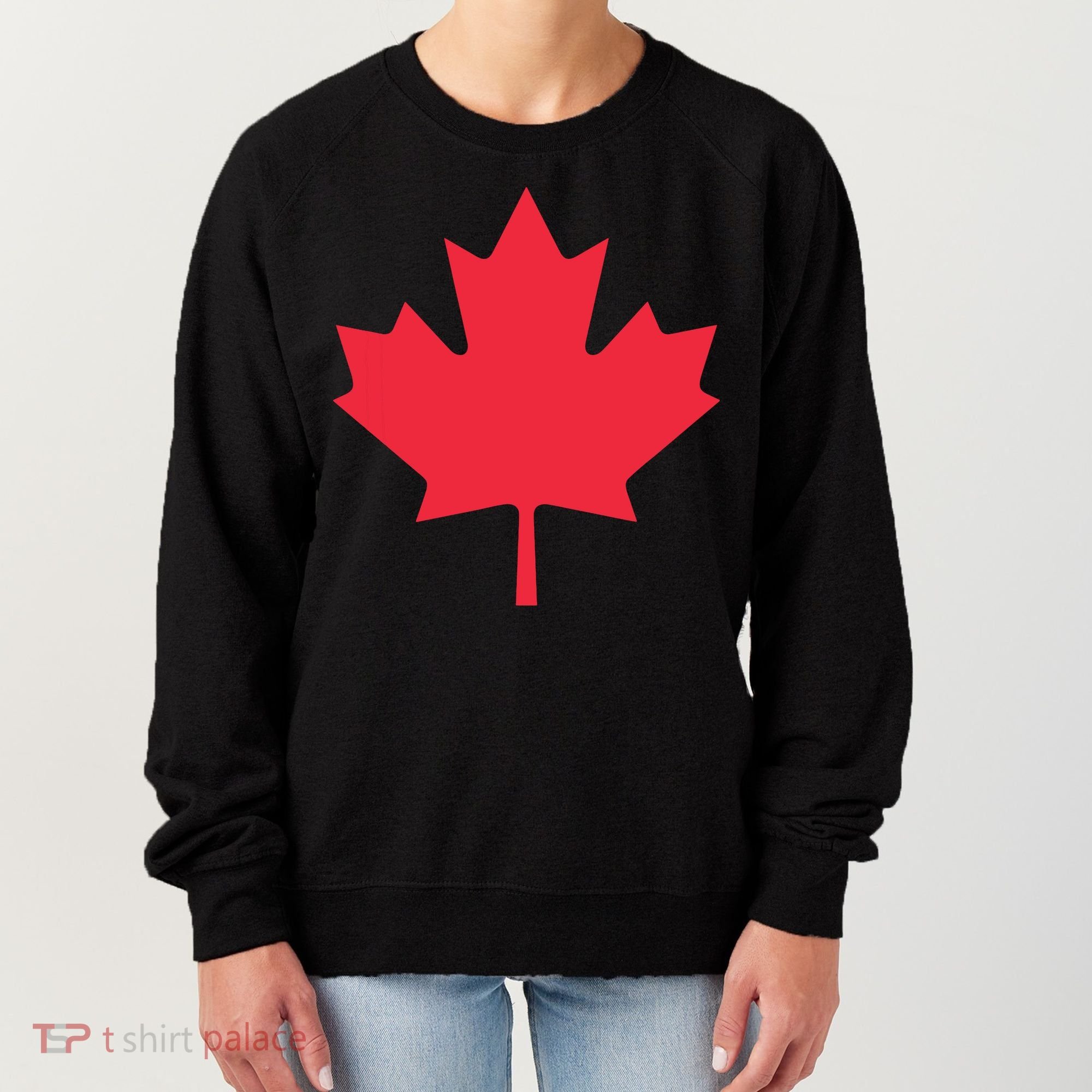 Canadian Flag Shirts Red Maple Leaf Canada Day Women's Sweatshirt