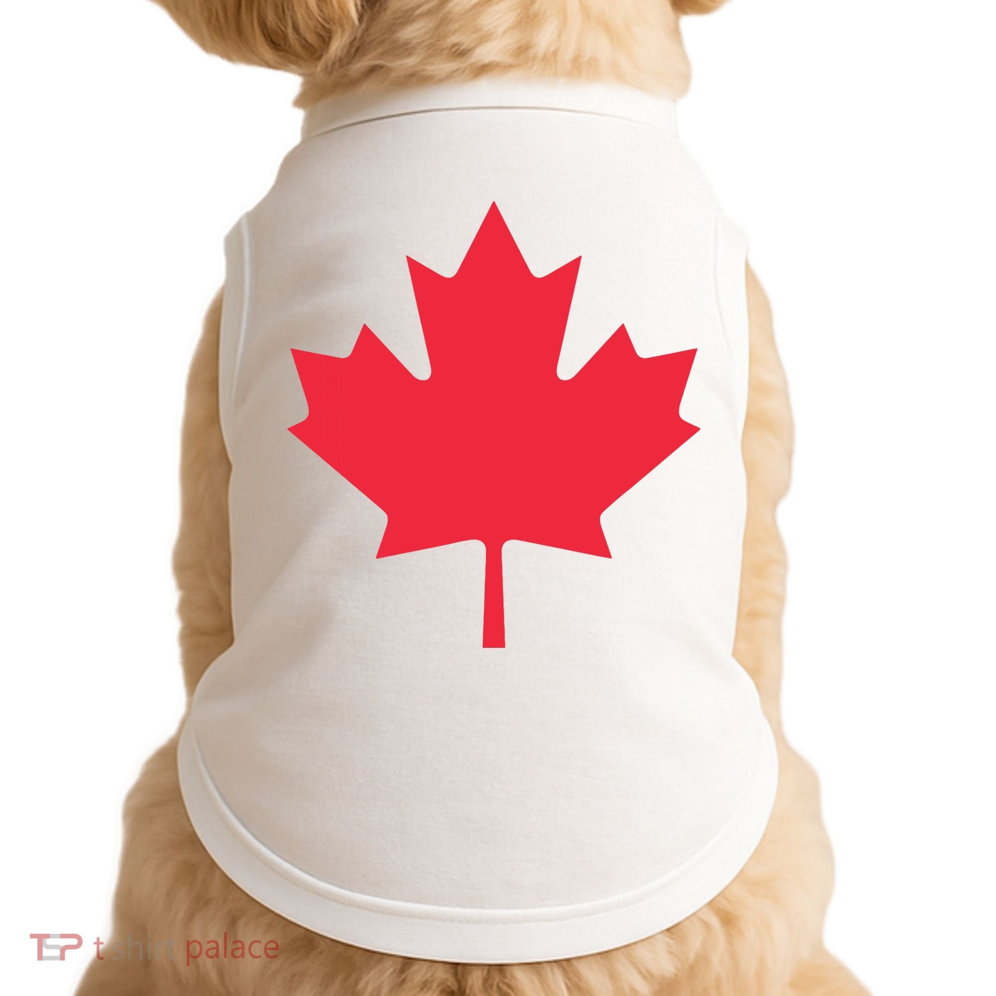 Canadian Flag Shirts Red Maple Leaf Canada Day Doggie Tank