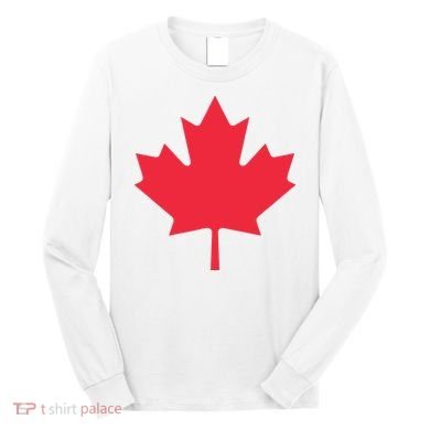 Canadian Flag Shirts Red Maple Leaf Canada Day Long Sleeve Shirt