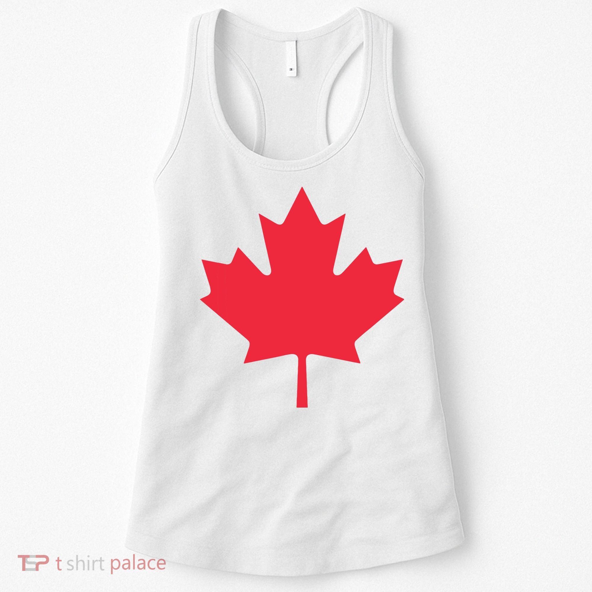 Canadian Flag Shirts Red Maple Leaf Canada Day Women's Tank Top