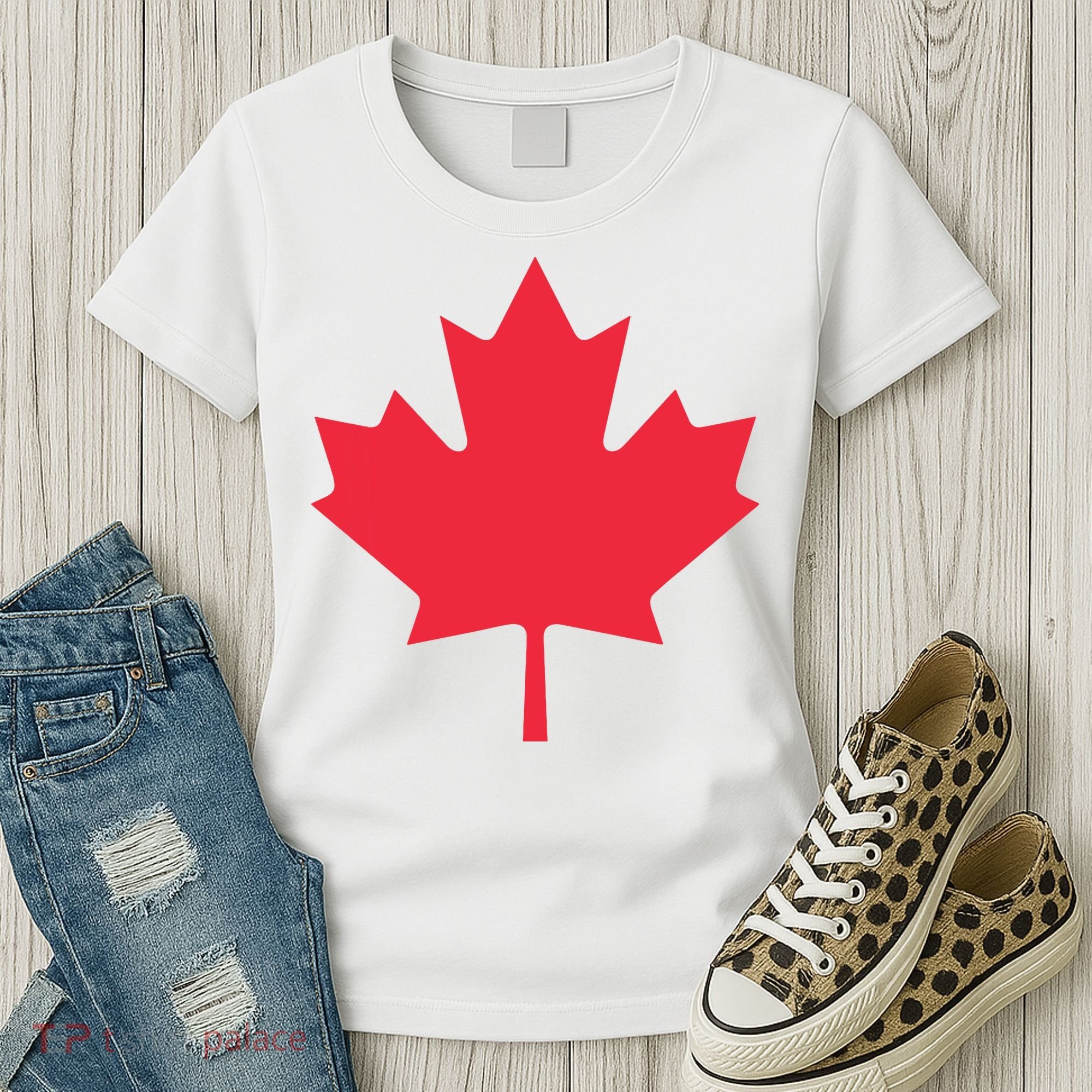 Canadian Flag Shirts Red Maple Leaf Canada Day Women's T-Shirt