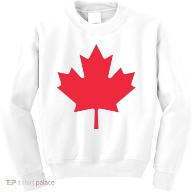 Canadian Flag Shirts Red Maple Leaf Canada Day Kids Sweatshirt