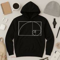 Cool Fibonacci Spiral Trendy Math Lover Science Hoodie thumb 3