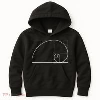 Cool Fibonacci Spiral Trendy Math Lover Science Kids Hoodie thumb 0