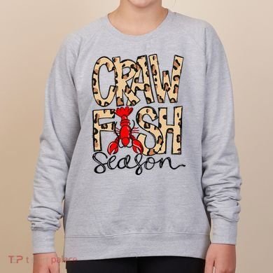 Craw Fish Season Leopard Love Crawfish Women's Sweatshirt