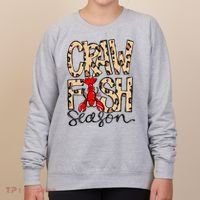 Craw Fish Season Leopard Love Crawfish Women's Sweatshirt thumb 0