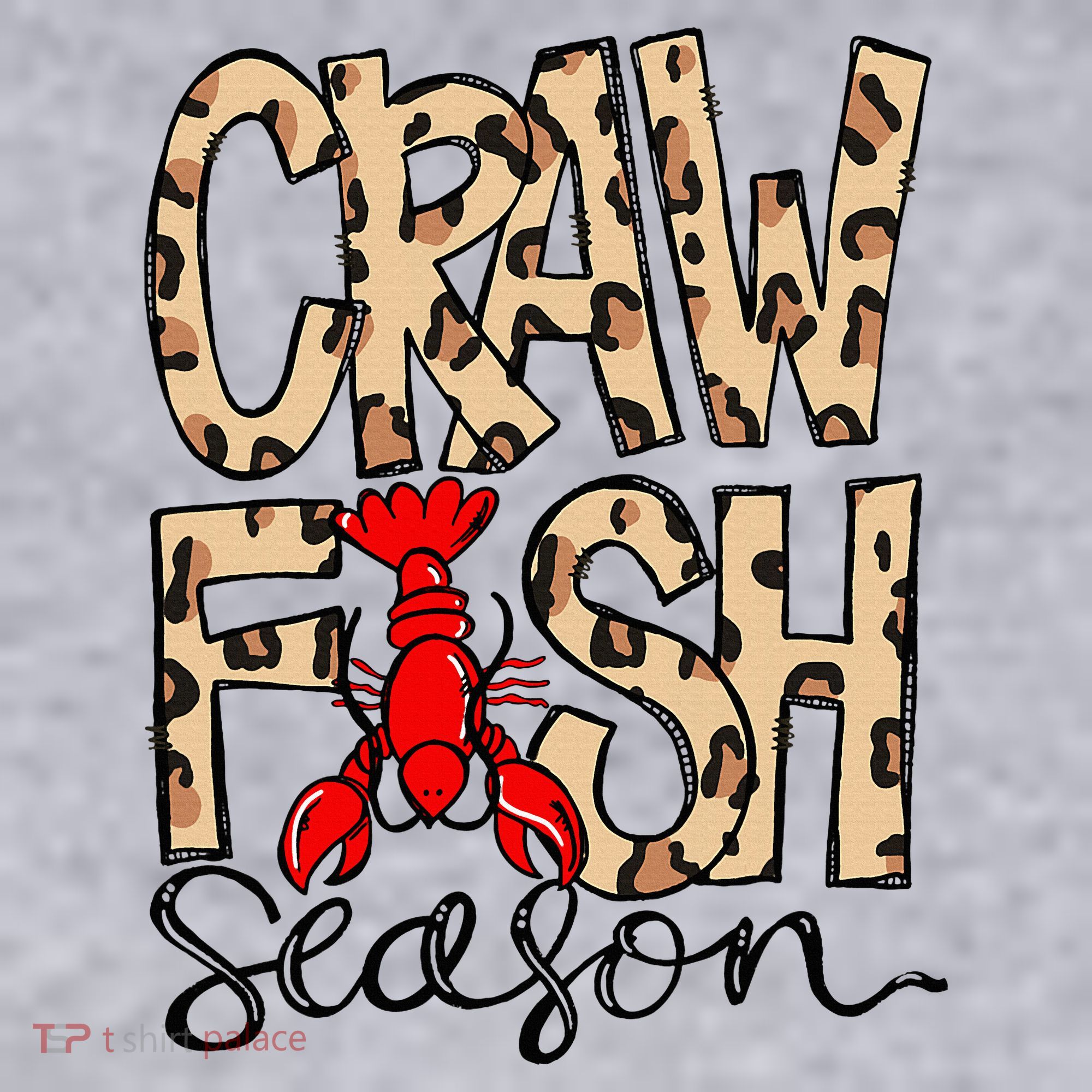 Craw Fish Season Leopard Love Crawfish Women's Sweatshirt