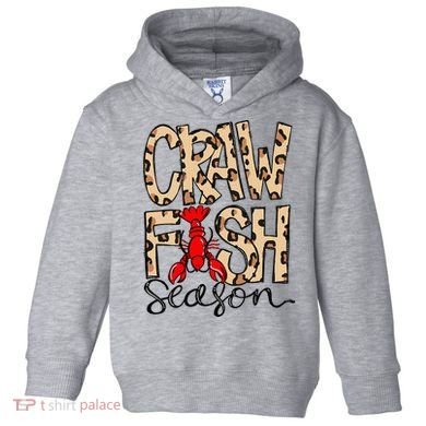 Craw Fish Season Leopard Love Crawfish Toddler Hoodie