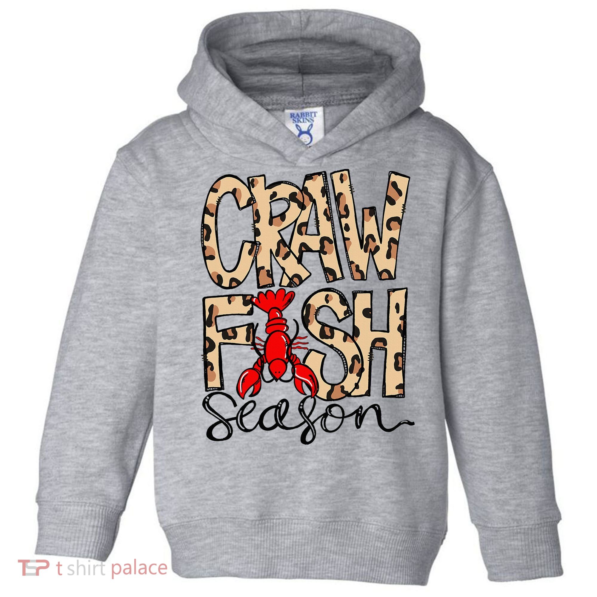Craw Fish Season Leopard Love Crawfish Toddler Hoodie