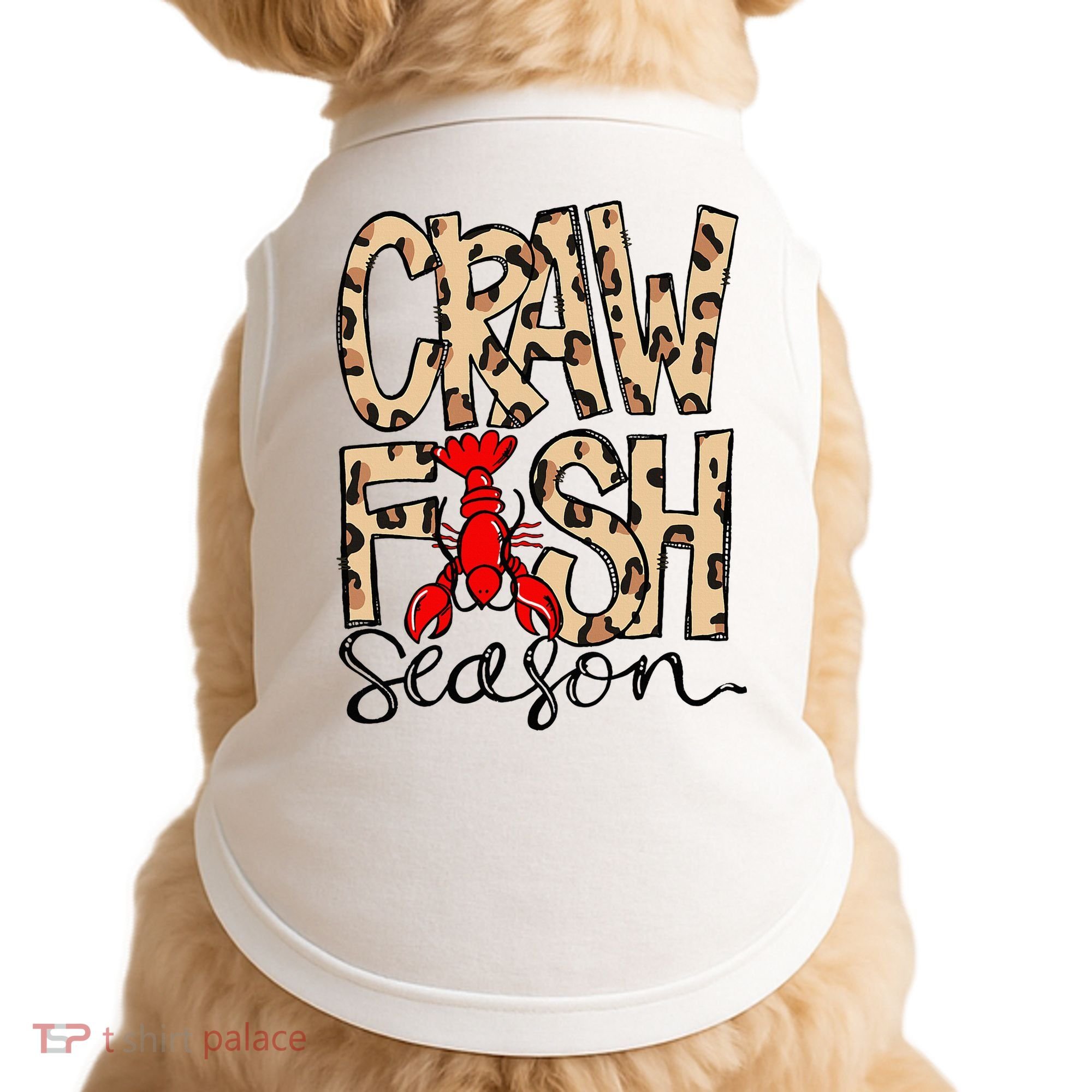 Craw Fish Season Leopard Love Crawfish Doggie Tank