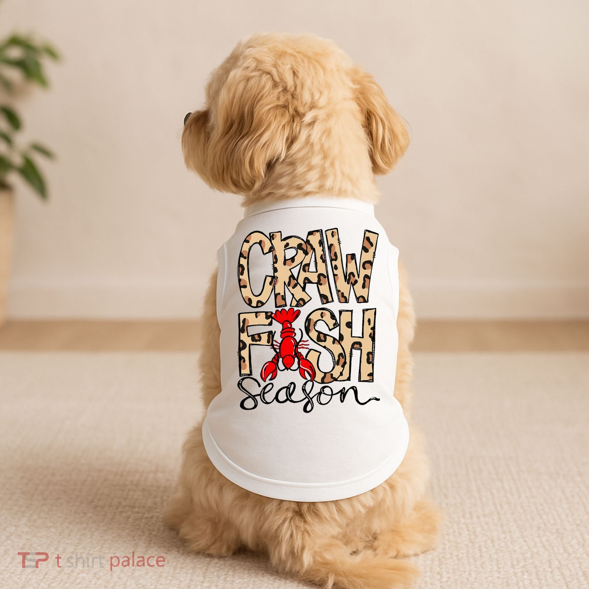 Craw Fish Season Leopard Love Crawfish Doggie Tank
