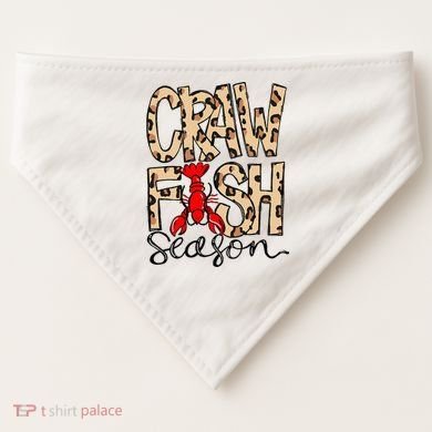 Craw Fish Season Leopard Love Crawfish USA-Made Doggie Bandana