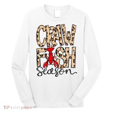 Craw Fish Season Leopard Love Crawfish Long Sleeve Shirt