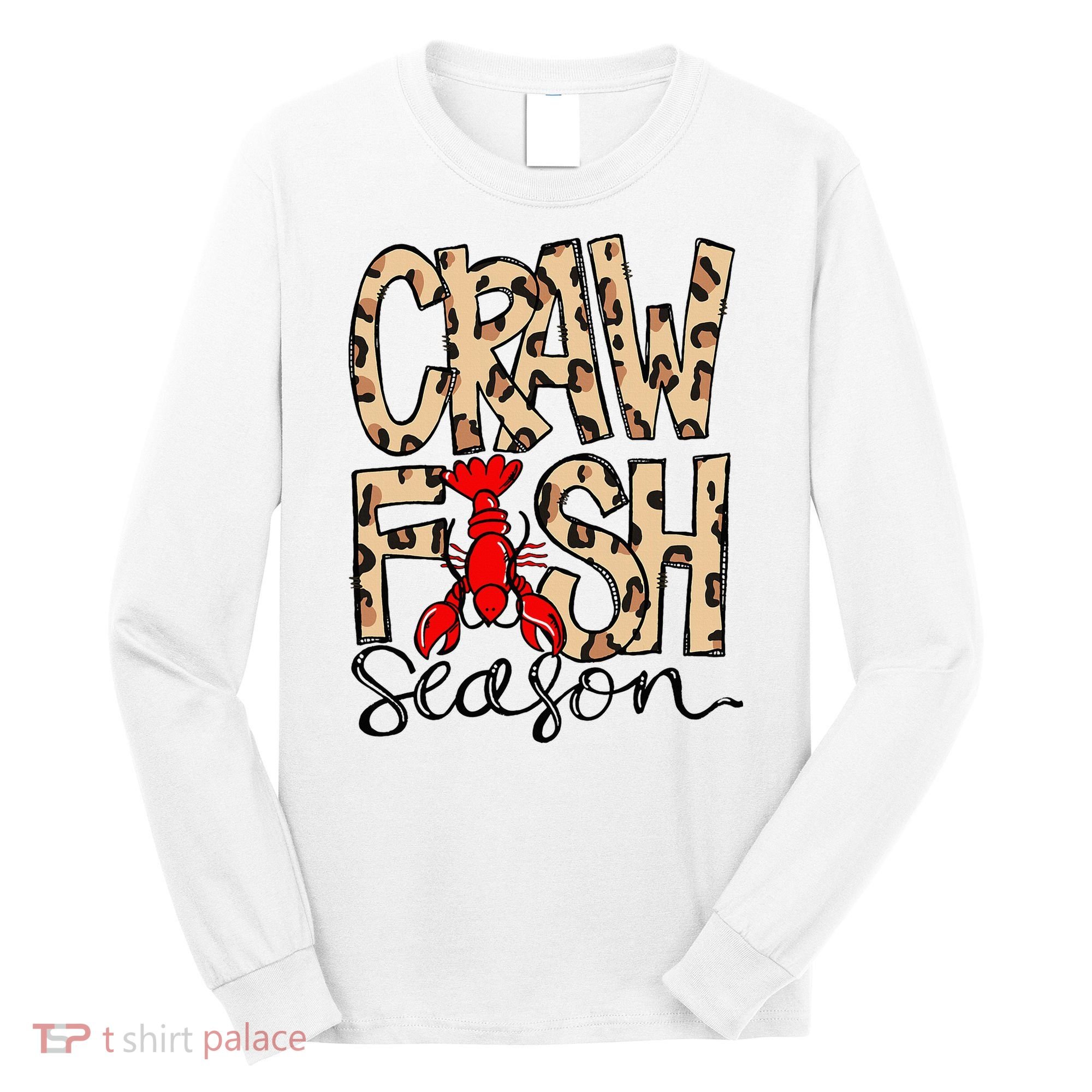 Craw Fish Season Leopard Love Crawfish Long Sleeve Shirt