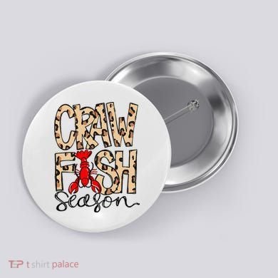 Craw Fish Season Leopard Love Crawfish Button