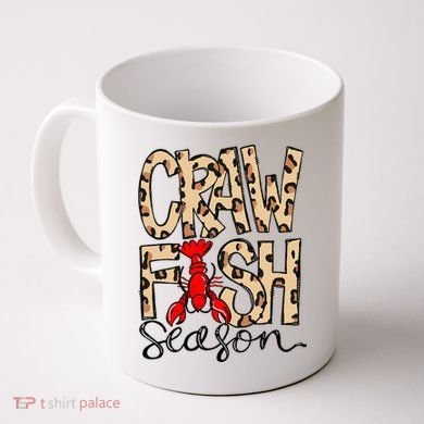 Craw Fish Season Leopard Love Crawfish Coffee Mug