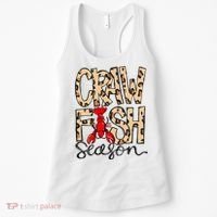 Craw Fish Season Leopard Love Crawfish Women's Tank Top thumb 0