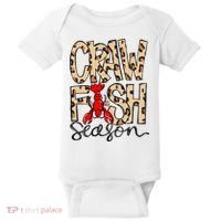 Craw Fish Season Leopard Love Crawfish Baby Bodysuit thumb 0