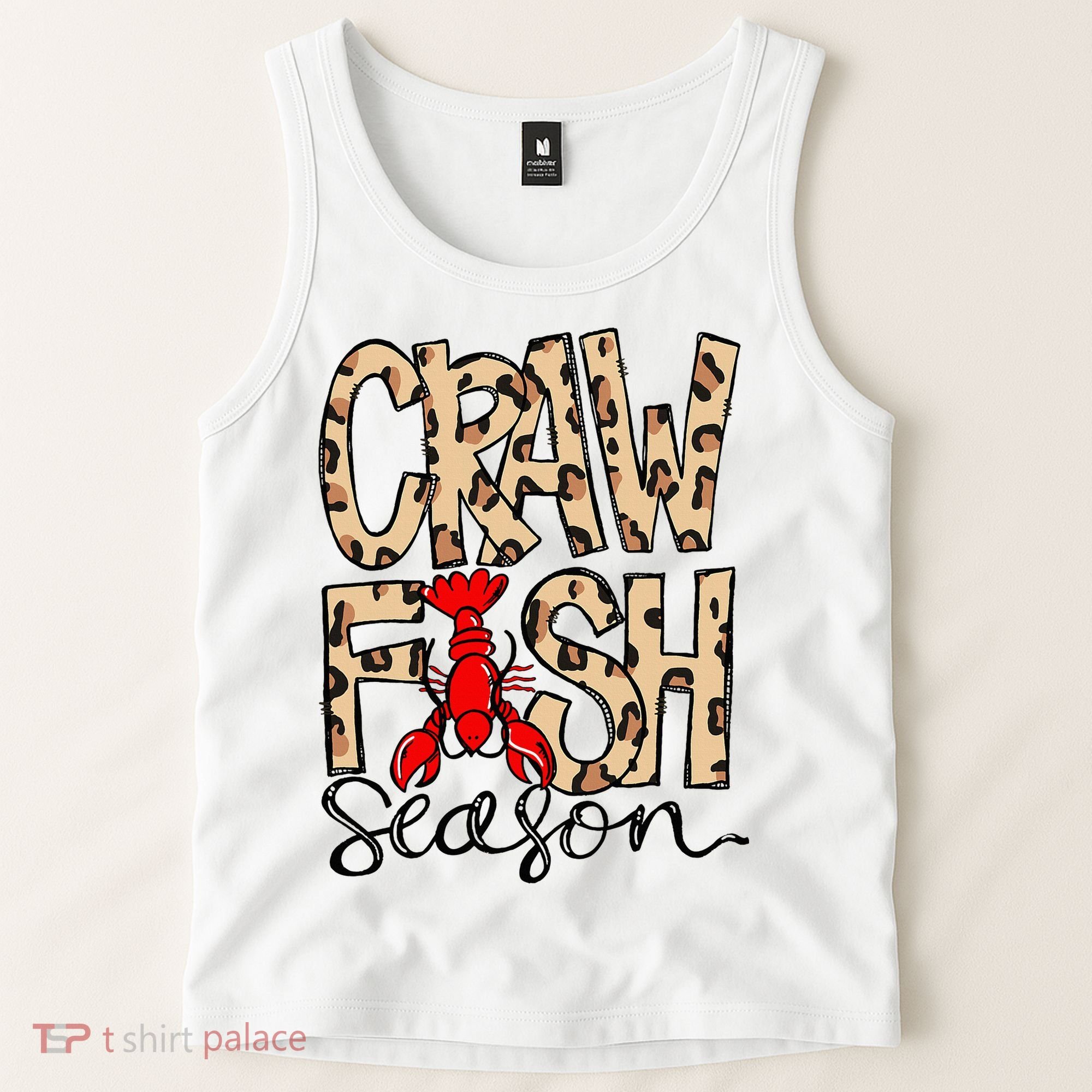 Craw Fish Season Leopard Love Crawfish Tank Top