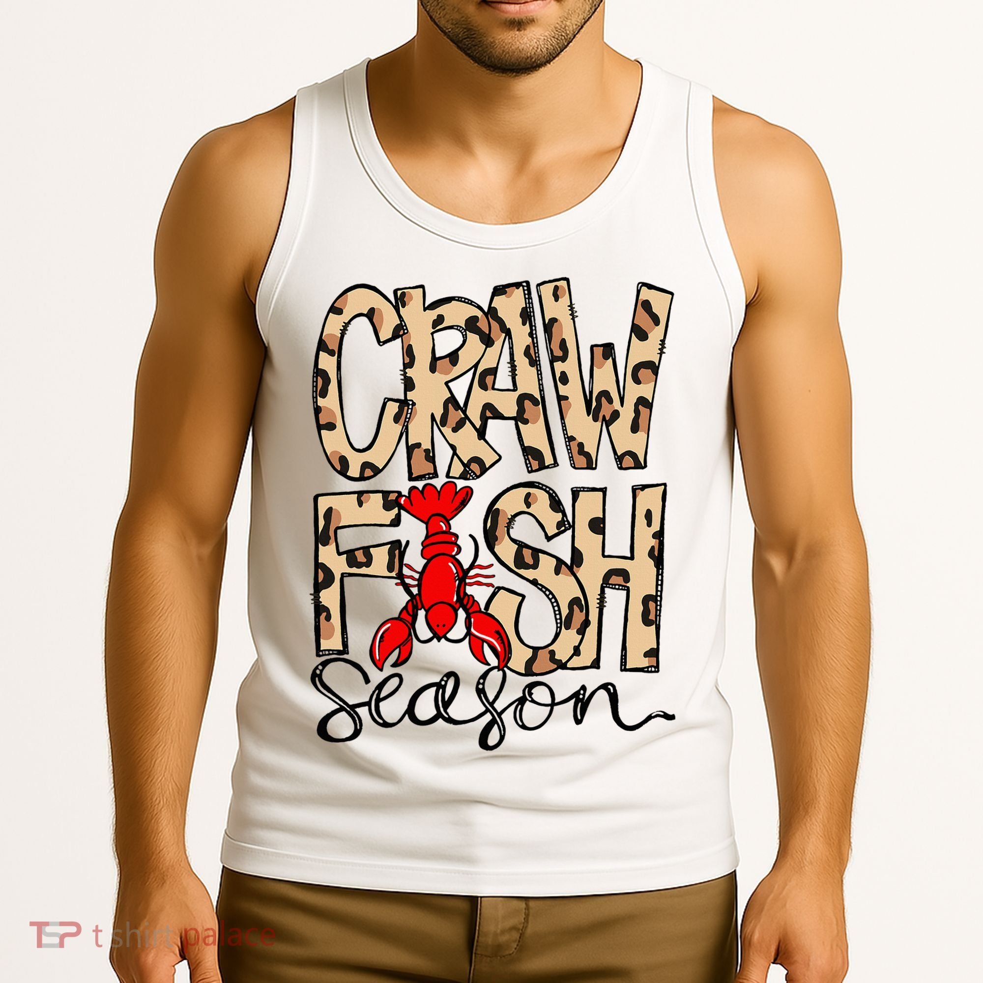 Craw Fish Season Leopard Love Crawfish Tank Top
