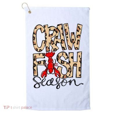 Craw Fish Season Leopard Love Crawfish Golf Towel