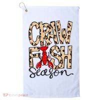 Craw Fish Season Leopard Love Crawfish Golf Towel thumb 0