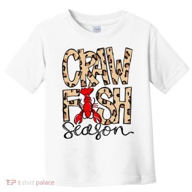 Craw Fish Season Leopard Love Crawfish Toddler T-Shirt
