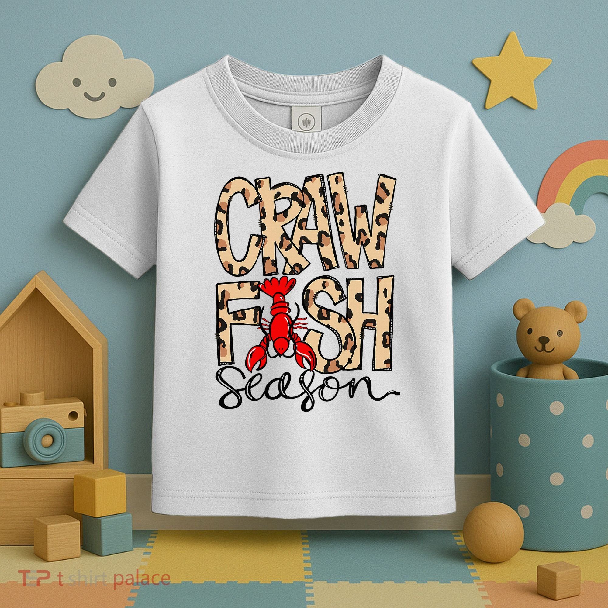 Craw Fish Season Leopard Love Crawfish Toddler T-Shirt