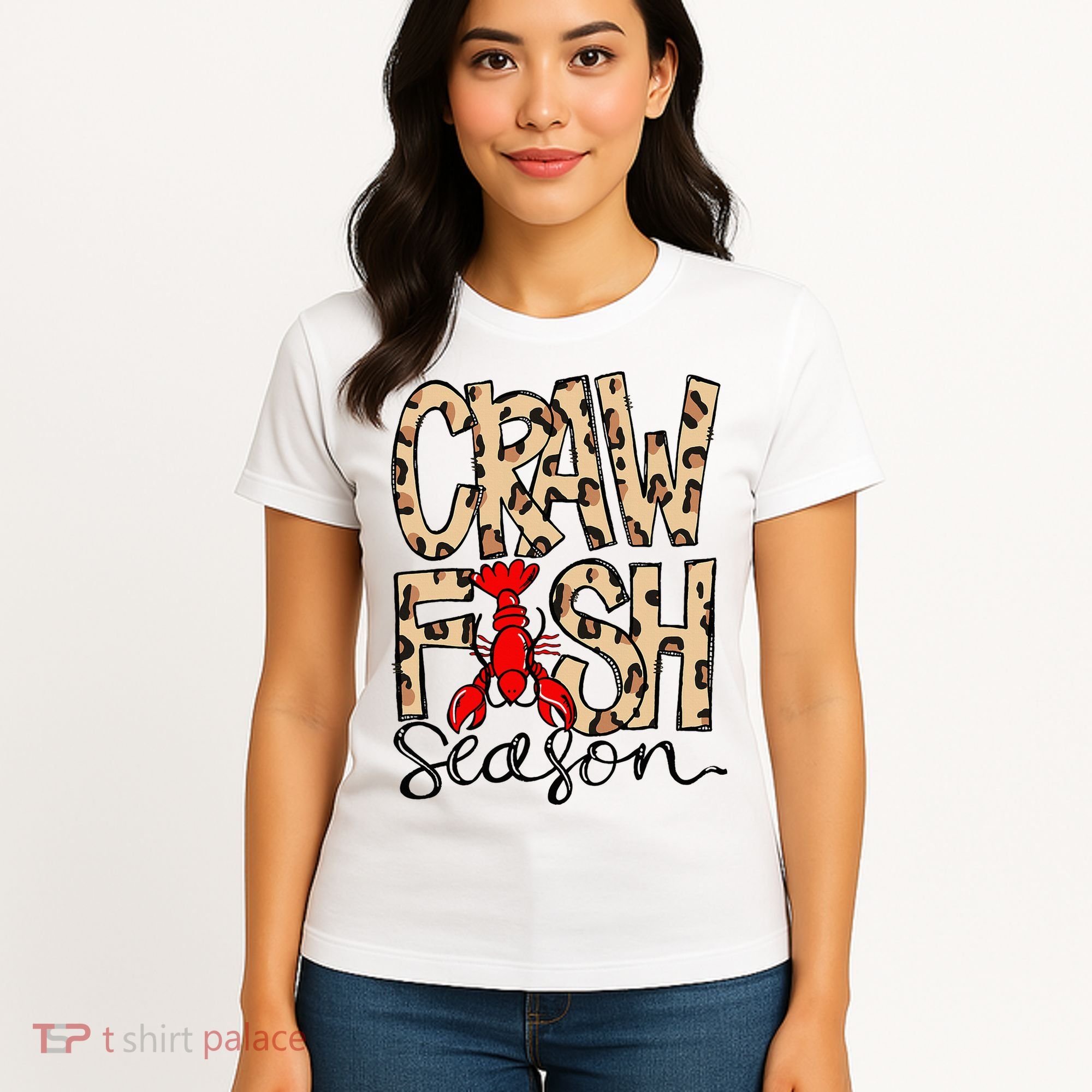 Craw Fish Season Leopard Love Crawfish Women's T-Shirt